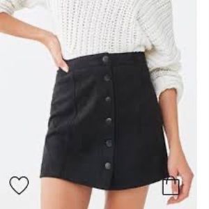 black button up skirt